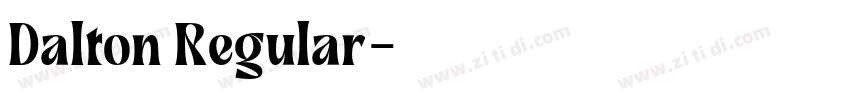 Dalton Regular字体转换